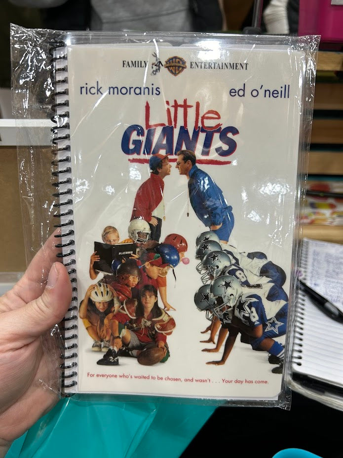 Custom upcycled VHS or DVD cover notebook journal nostalgic movie themed gift