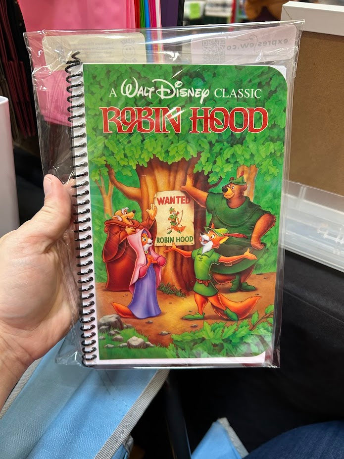 Custom upcycled VHS or DVD cover notebook journal nostalgic movie themed gift
