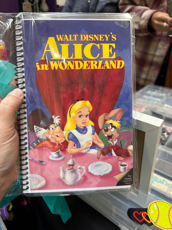 Custom upcycled VHS or DVD cover notebook journal nostalgic movie themed gift