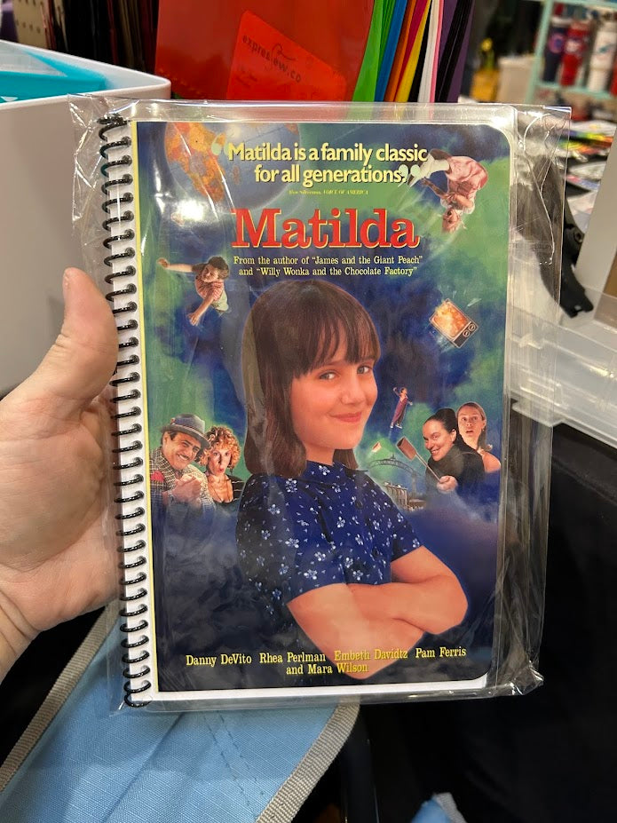 Custom upcycled VHS or DVD cover notebook journal nostalgic movie themed gift