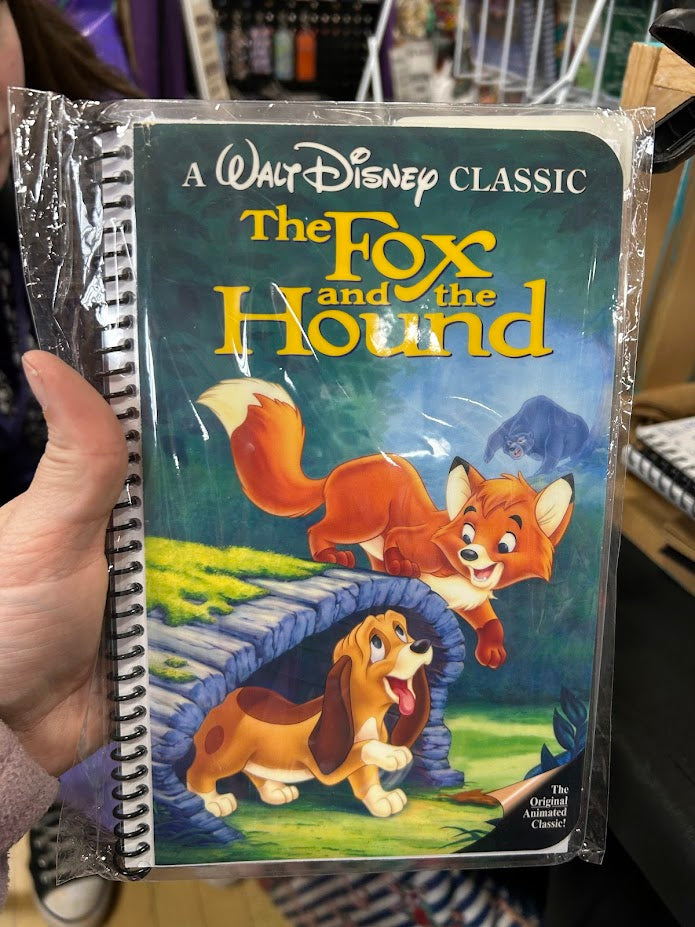 Custom upcycled VHS or DVD cover notebook journal nostalgic movie themed gift