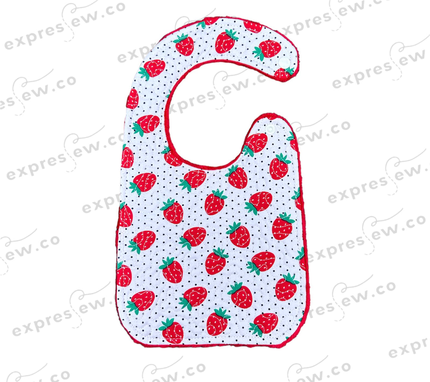 Quilted baby bib, personalization options available