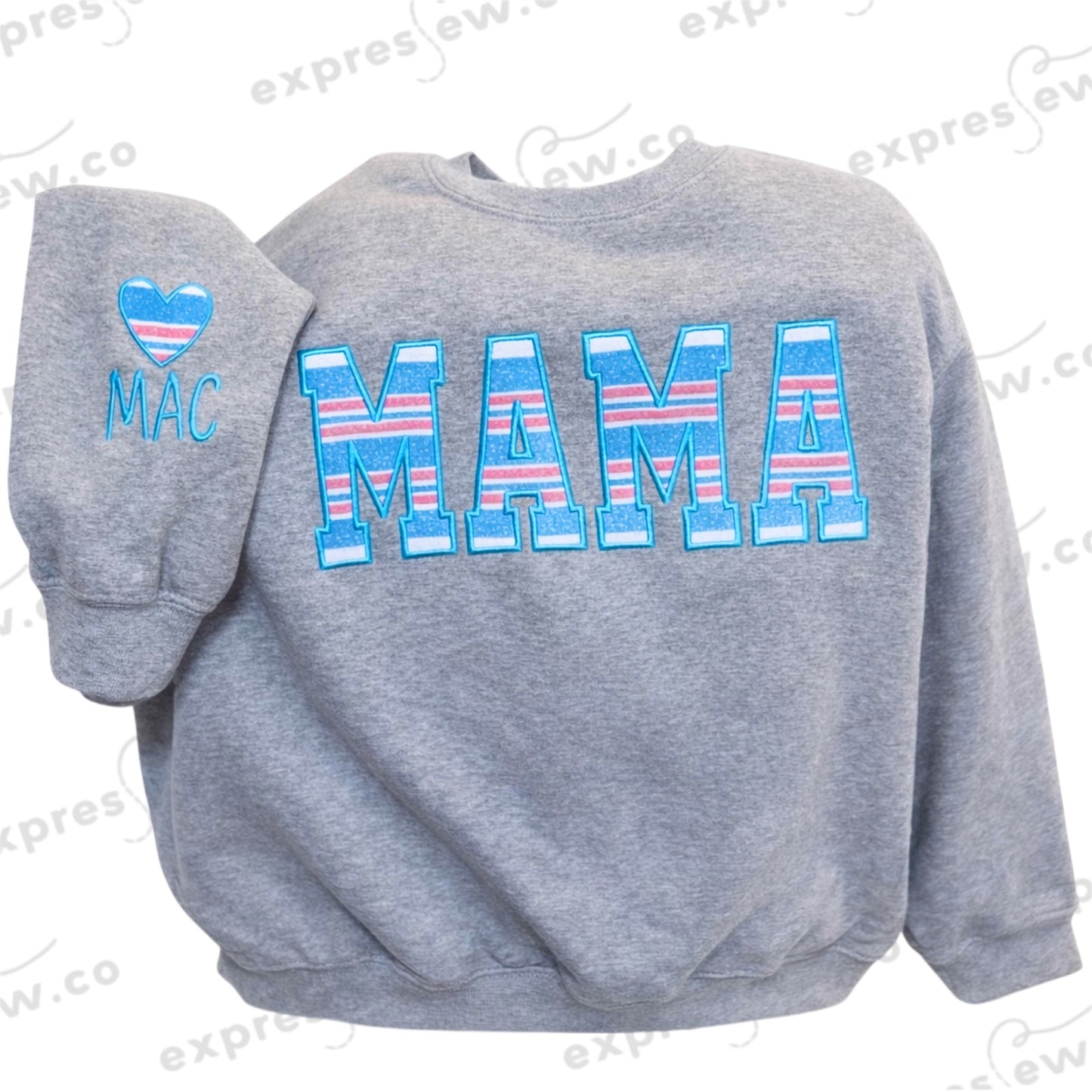 Keepsake sweatshirt name mom mommy mama dad daddy aunt auntie nana Nani Mimi Gigi mema memaw embroidered embroidery baby outfit onesie sleeper hospital blanket