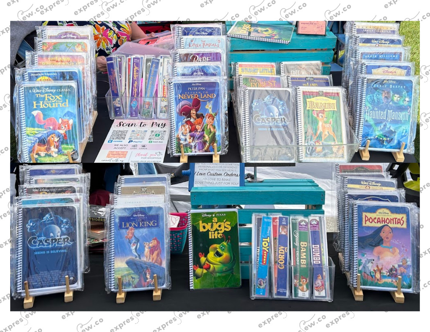 Custom upcycled VHS or DVD cover notebook journal nostalgic movie themed gift