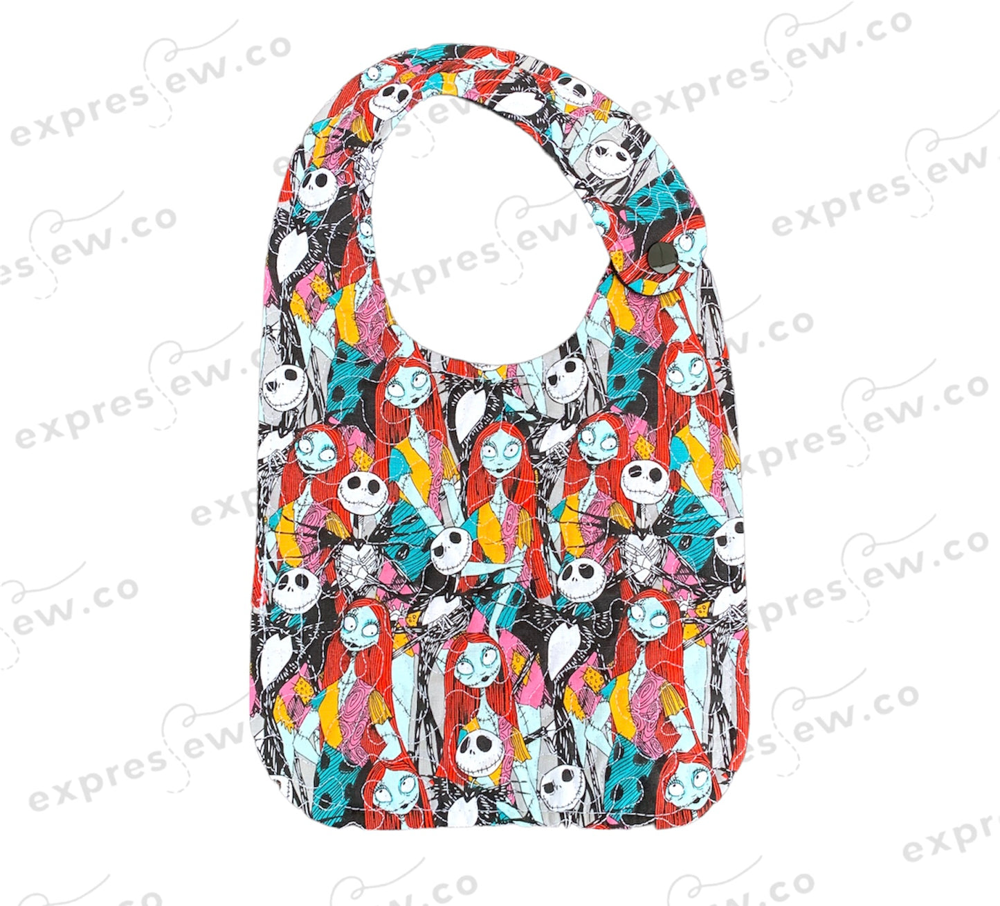 Quilted baby bib, personalization options available