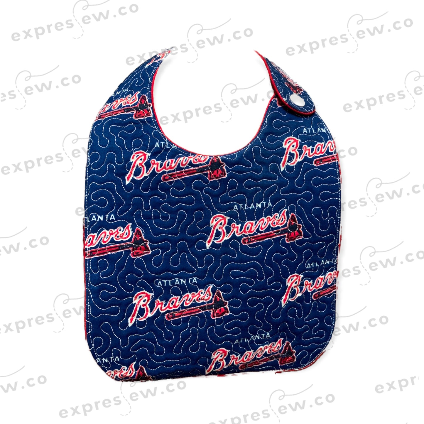 Quilted baby bib, personalization options available