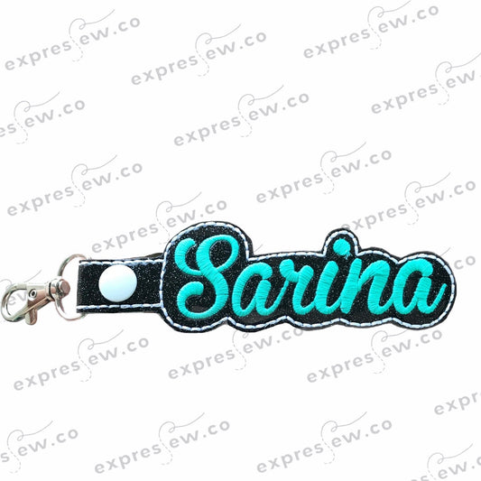 Embroidered name keychain