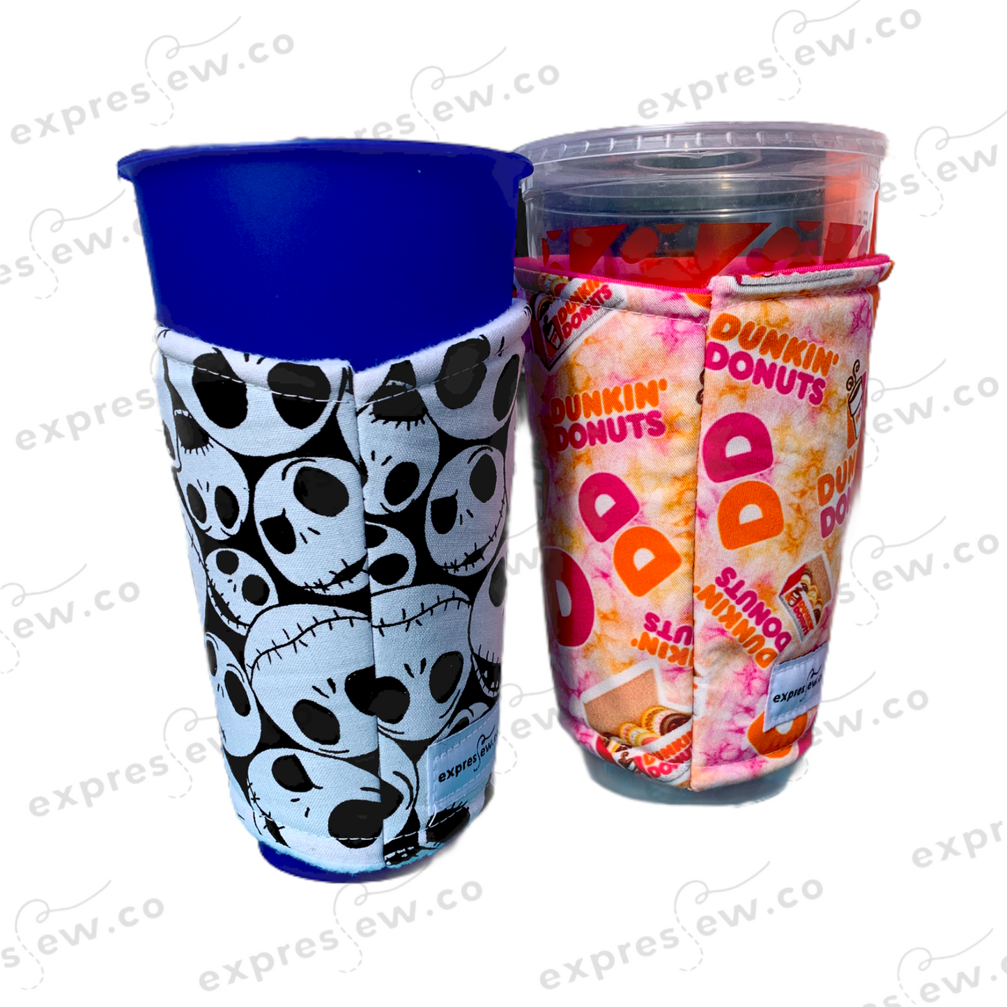 Insulated Reusable Drink Sleeve Cozy Koozie Hot Cold coffee tea custom fun