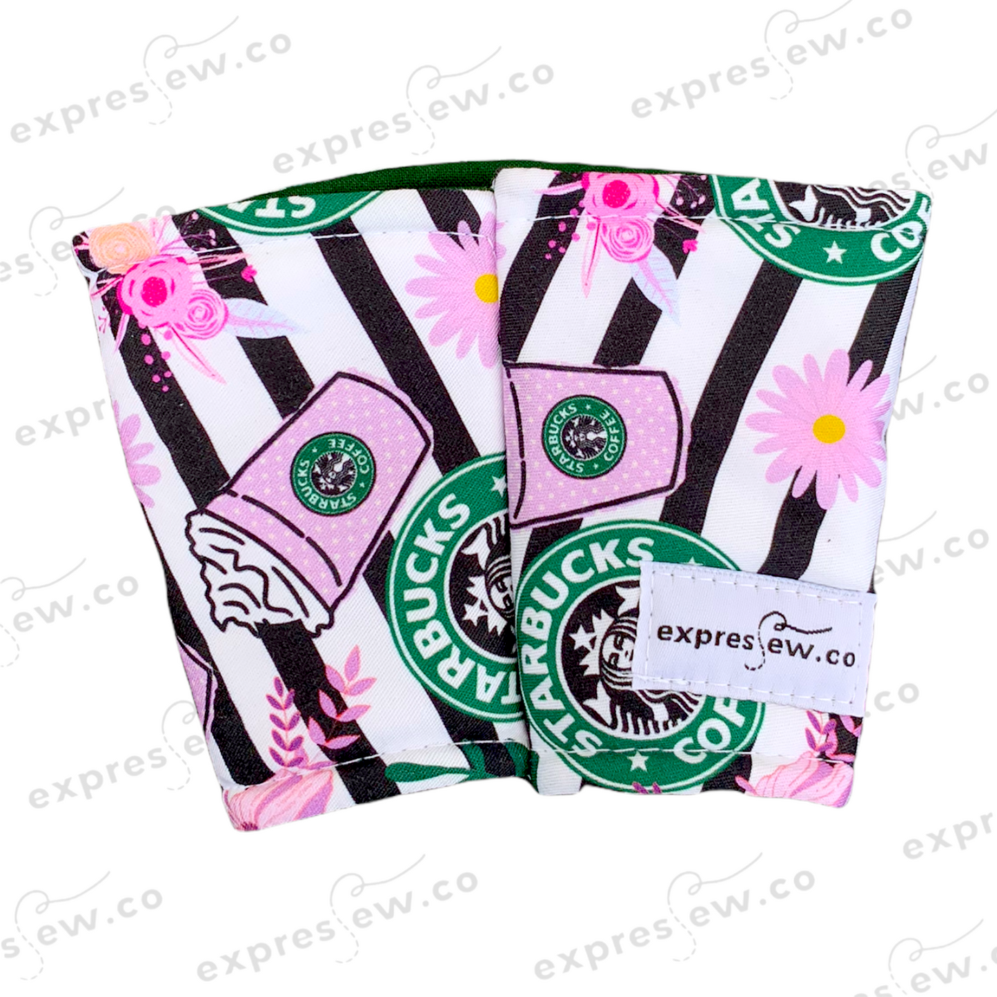 Insulated Reusable Drink Sleeve Cozy Koozie Hot Cold coffee tea custom fun