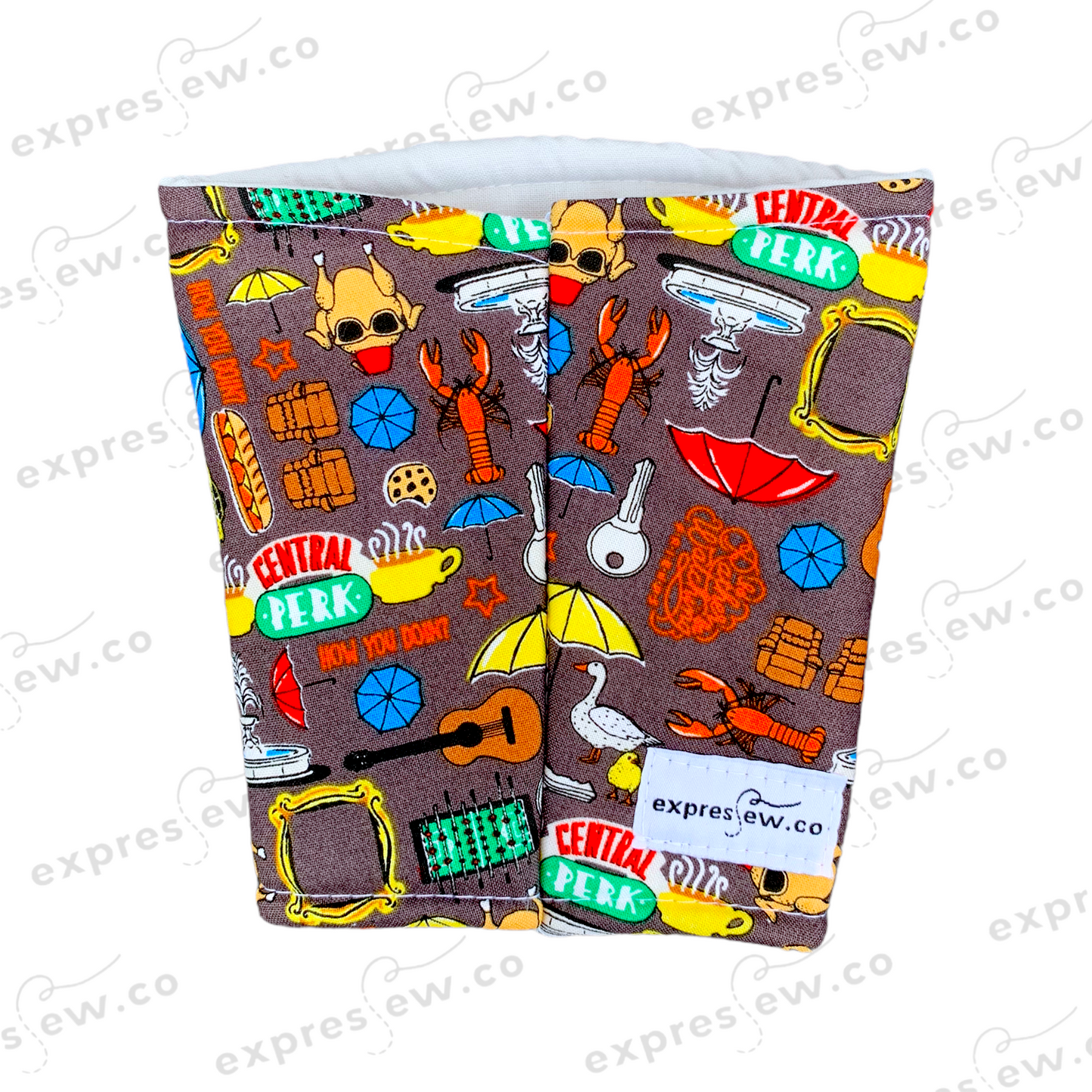 Insulated Reusable Drink Sleeve Cozy Koozie Hot Cold coffee tea custom fun